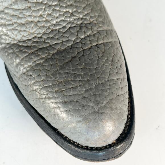 Palomino 12" Full-Grain Pebbled Leather Western Cowboy Boots 60093L5 Grey Men 10 - Picture 12 of 15